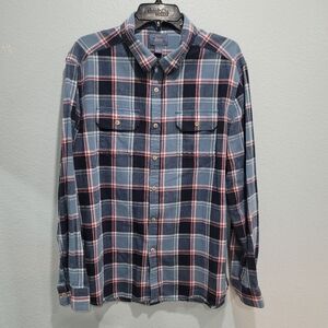 G.H.BASS & Co Men's Blue Flannel Shirt Size  XL.